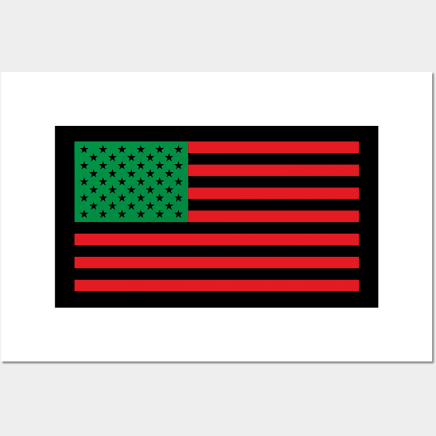 Pan African American Flag Wall Art by UrbanLifeApparel